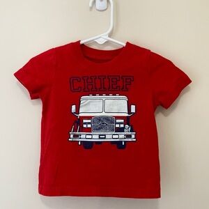 Carter’s Baby Boy Firetruck Graphic Tee Size 9 months
